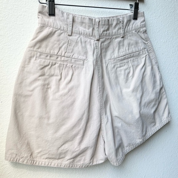 Hunter Bell Tyler Belted Cotton Twill High Rise Waist Shorts Khaki Cream Sz 0 - Picture 8 of 14